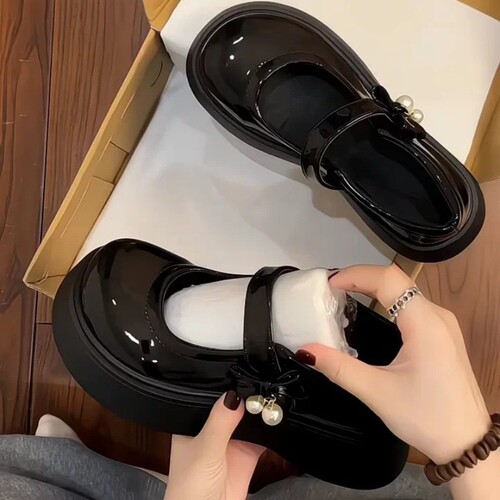 意尔康心选日系学院风皮鞋厚底JK