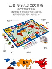 Шахматы и шашки на магните 飞行棋儿童益智大富翁地毯成人版大号多功能棋盘多合一棋类玩具旗