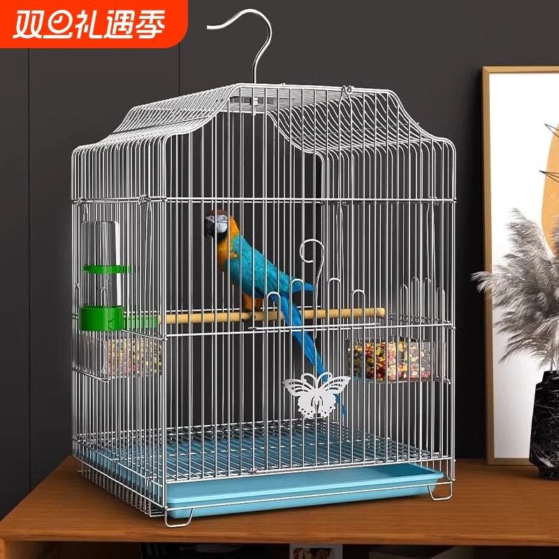 鸟笼鹦鹉笼子虎皮鹦鹉小鸟笼子专用家用大号牡丹八哥玄凤豪华别墅
