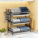 厨房置物架碗碟碗盘收纳架沥水架家用多功能放碗架碗筷收纳盒碗柜
