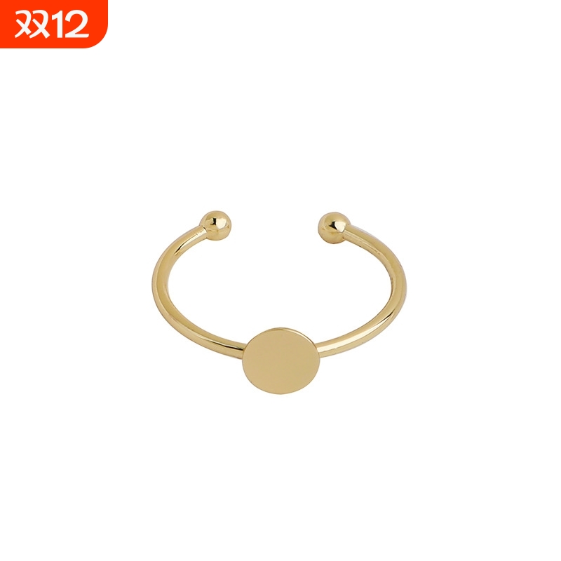 Diy简约半成品开口戒托带托盘饰品指圈珠托手饰碗托百搭手工