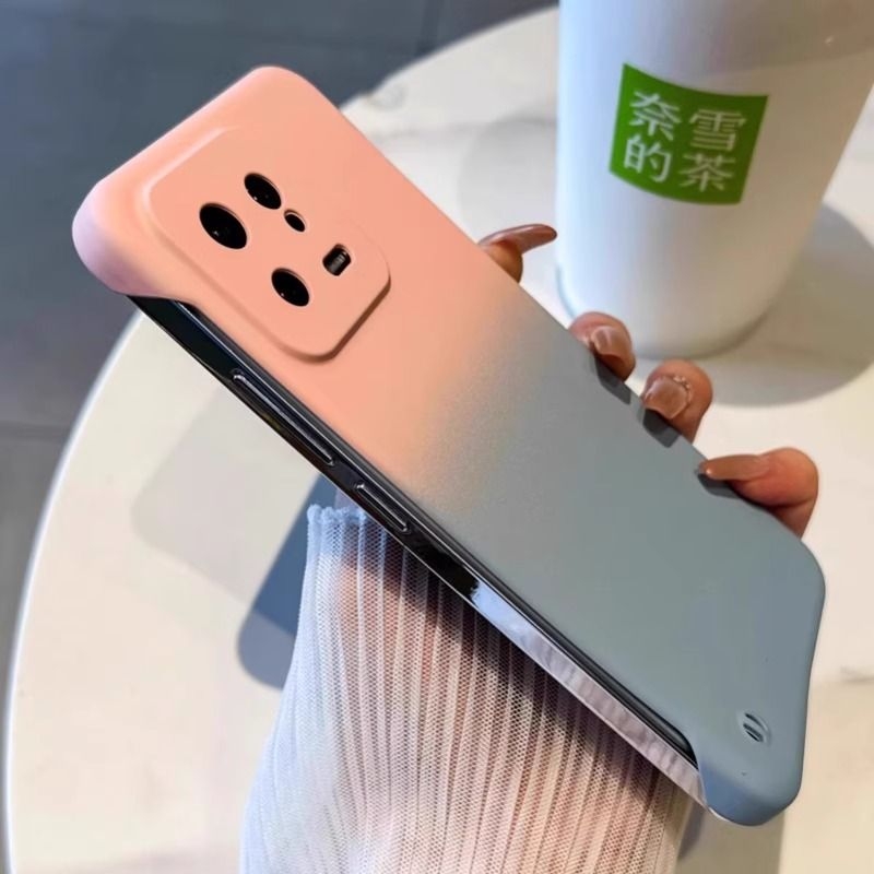 无边框肤感渐变双色适用小米15pro手机壳新款14pro高级感防摔小米13时尚小米11青春版超薄简约男女同款保护壳