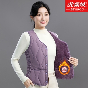 百搭内胆 v领坎肩修身 2025新款 秋冬羽绒棉马甲女加绒保暖背心短款