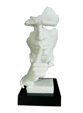 家居装饰摆件沉默是金简约现代树脂工艺品桌面创意时尚雅致