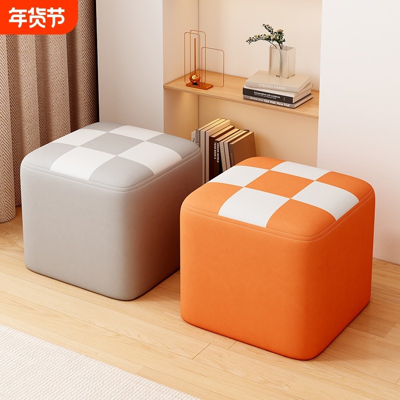 客厅小凳子家用实木板凳沙发方凳坐墩软包儿童矮凳门口换鞋凳结实,住宅家具,矮凳,淘宝优惠券,粉丝福利购,淘宝优惠卷