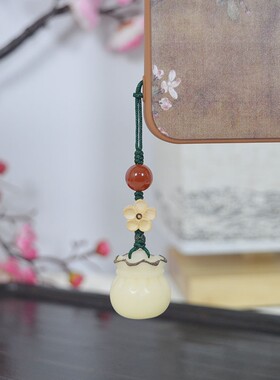 简约大气菩提根木梅花手机链挂件U盘创意防丢绳包包钱袋挂饰福袋