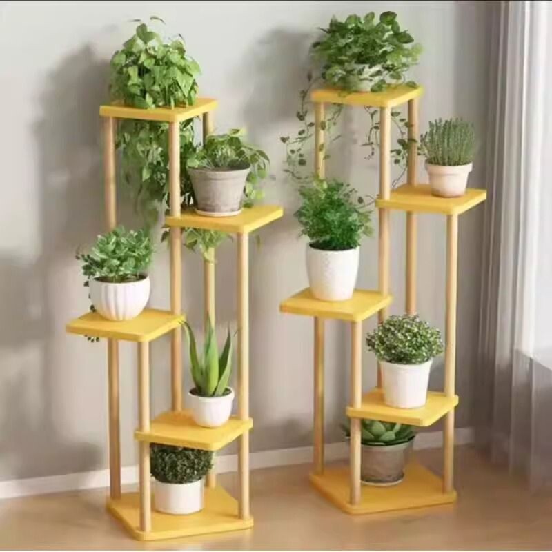 花架子室内家用落地式简约阳台置物架多层绿萝多肉植物轻奢花盆架