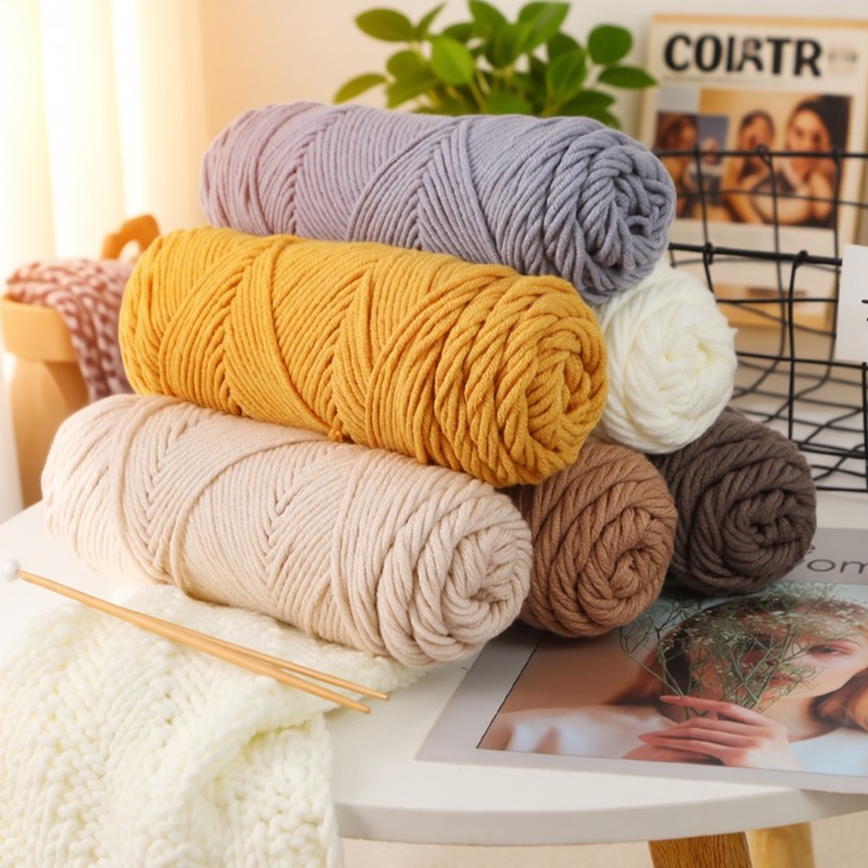 8股情人棉毛线手工diy粗牛奶棉线团自编织围巾送男女友礼物材料包