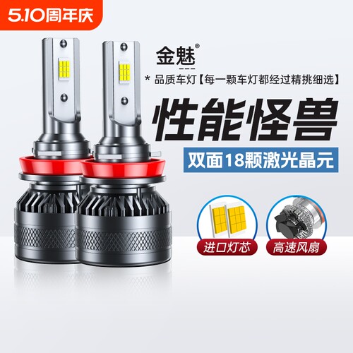 金魅汽车LED大灯超亮聚光