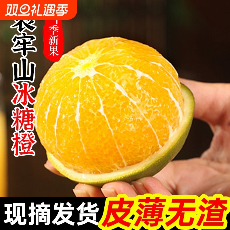 云南冰糖橙子新鲜水果青皮孕妇当季时令手剥橙甜现摘