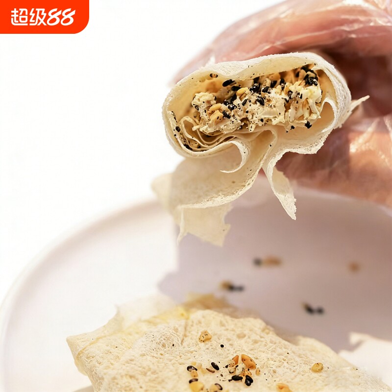 糖葱薄饼正宗潮汕特产传统小吃美食儿时中式糕点咸味芝麻送礼手工