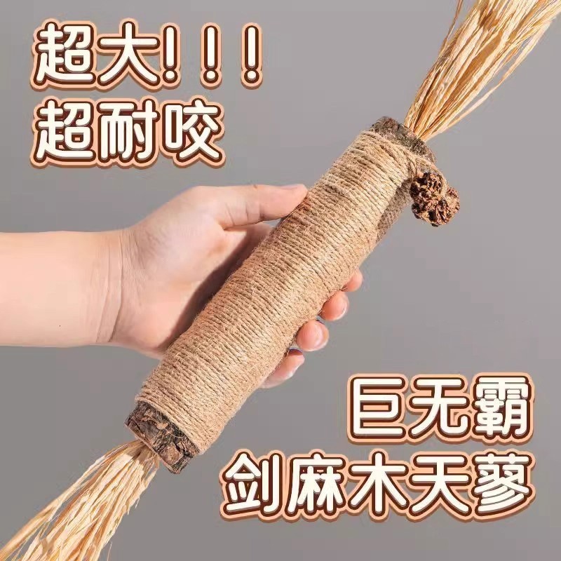 木天蓼磨牙棒逗猫棒猫玩具猫咪玩具洁齿棒猫薄荷虫瘿耐咬拉菲草
