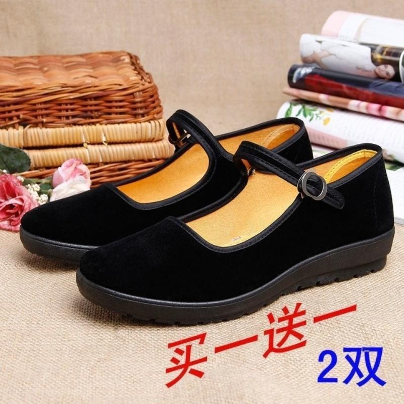 老北京布鞋口鞋软底防滑前台工作鞋妈妈鞋不累脚方头平底尖头加绒,女鞋,深口单鞋,淘宝优惠券,粉丝福利购,淘宝优惠卷