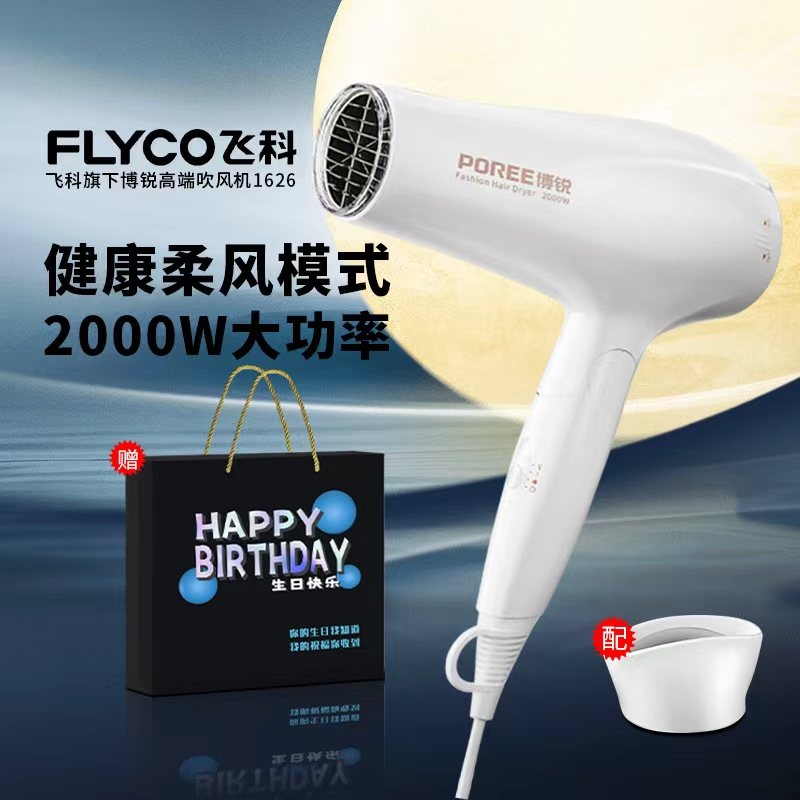 飞科电吹风机家用宿舍用学生强力大功率大风力吹风筒飞科旗下博锐