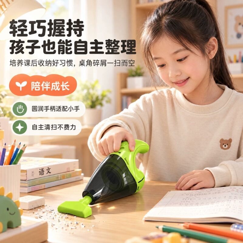 桌面吸尘器电动usb充电清洁吸尘器橡皮屑清扫器迷你家用键盘灰尘吸力桌面清洁器