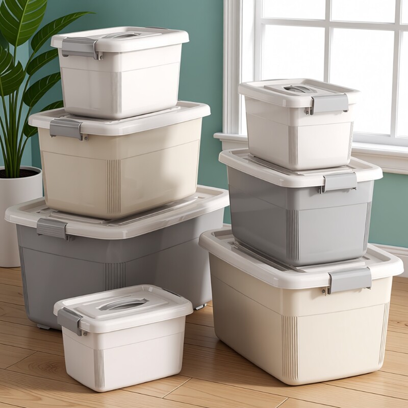 收纳箱大容量衣服整理箱盒家用被子玩具杂物储物箱车载塑料箱子