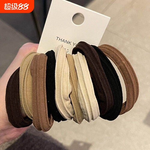 韩国面膜发圈宽边无接缝头绳高弹扎头发皮筋不伤发绑马尾发绳皮套