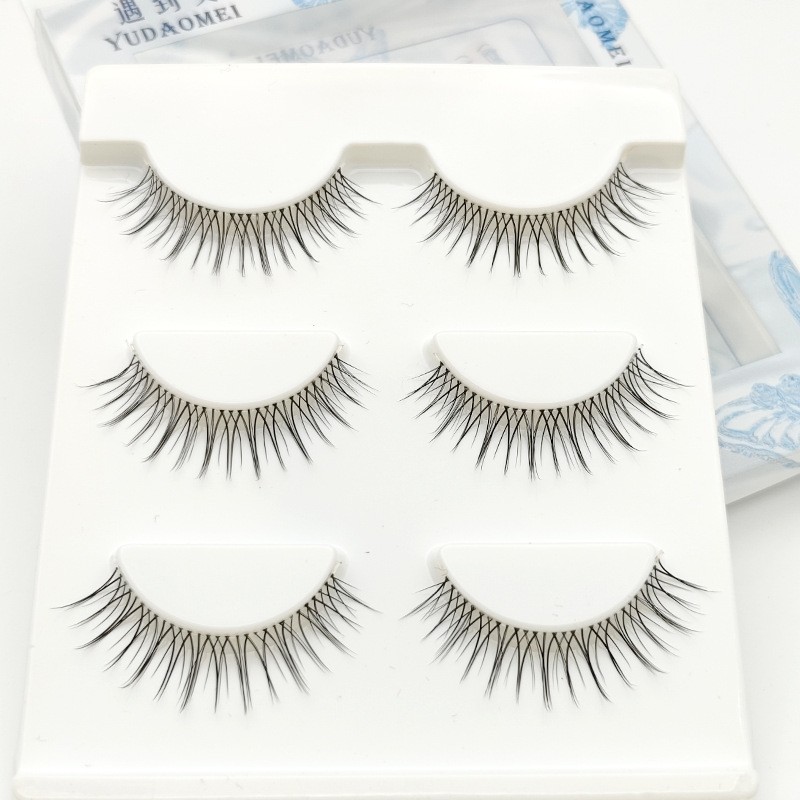 遇到美58#女团化妆师自然仿真素颜新手懒人U型透明梗一片式假睫毛