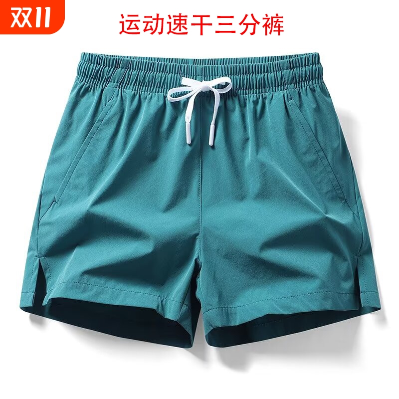 男士短裤潮牌夏季薄款宽松休闲三分裤健身训练跑步速干透气运动裤