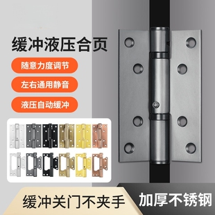 隐形门合页不锈钢弹簧自动关门液压缓冲阻尼回弹闭门器定位铰链暗