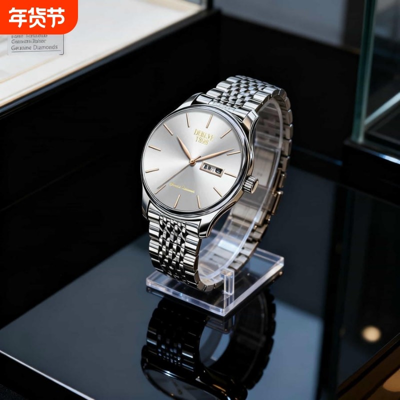 老人手表男士爸爸女款情侣表防水老年人学生石英表男款非机械表礼