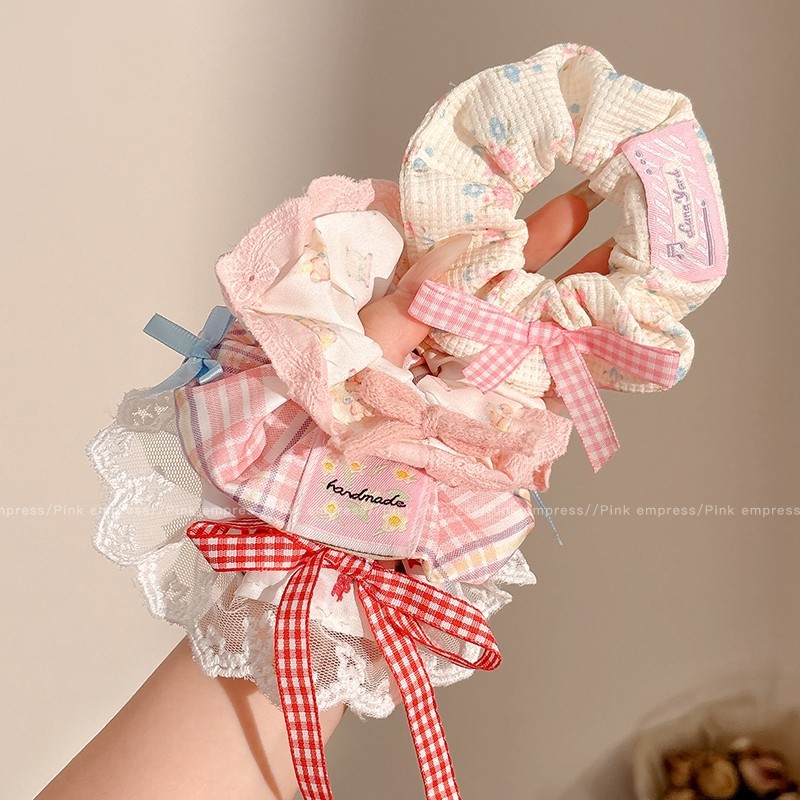 韩系儿童蝴蝶结大肠发圈女童可爱头花扎丸子头皮筋高弹力发绳发饰