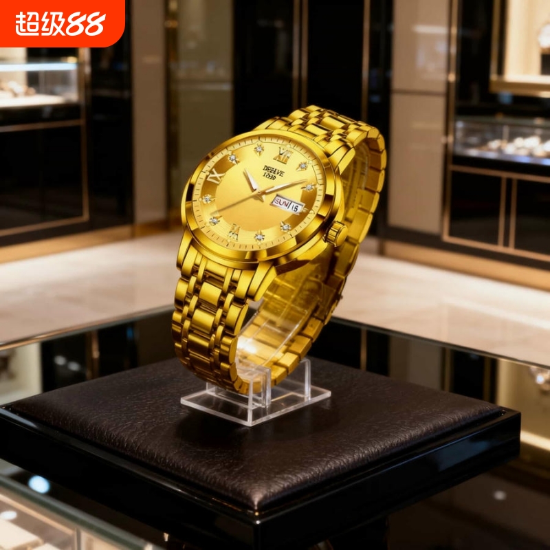 腕表高级感男士男款手表全自动非机械表正品名牌钢带商务防水石英