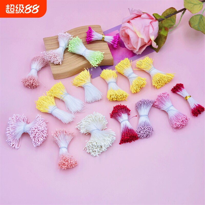 仿真花芯花蕊花心花朵绒花手工DIY材料包发簪步摇发饰品配件白色