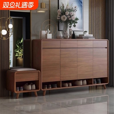 家用门口玄关鞋柜4层对开门
