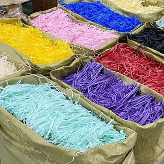拉菲草礼盒填充碎纸包装材料礼品装饰拉丝纸屑礼物盒子喜糖铺垫