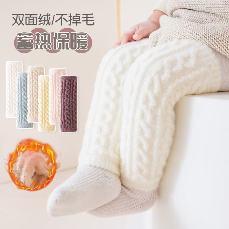 婴儿护膝秋冬加厚婴幼儿袜护腿袜
