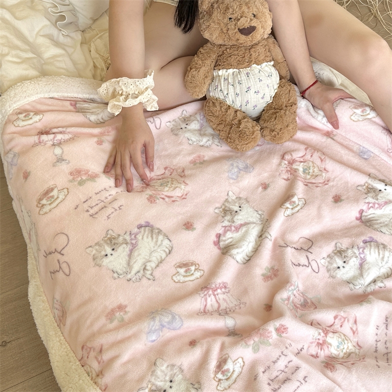 ︱布偶猫︱牛奶羊羔绒毛毯加厚冬季盖毯休闲毯披肩毯毯子午睡沙发