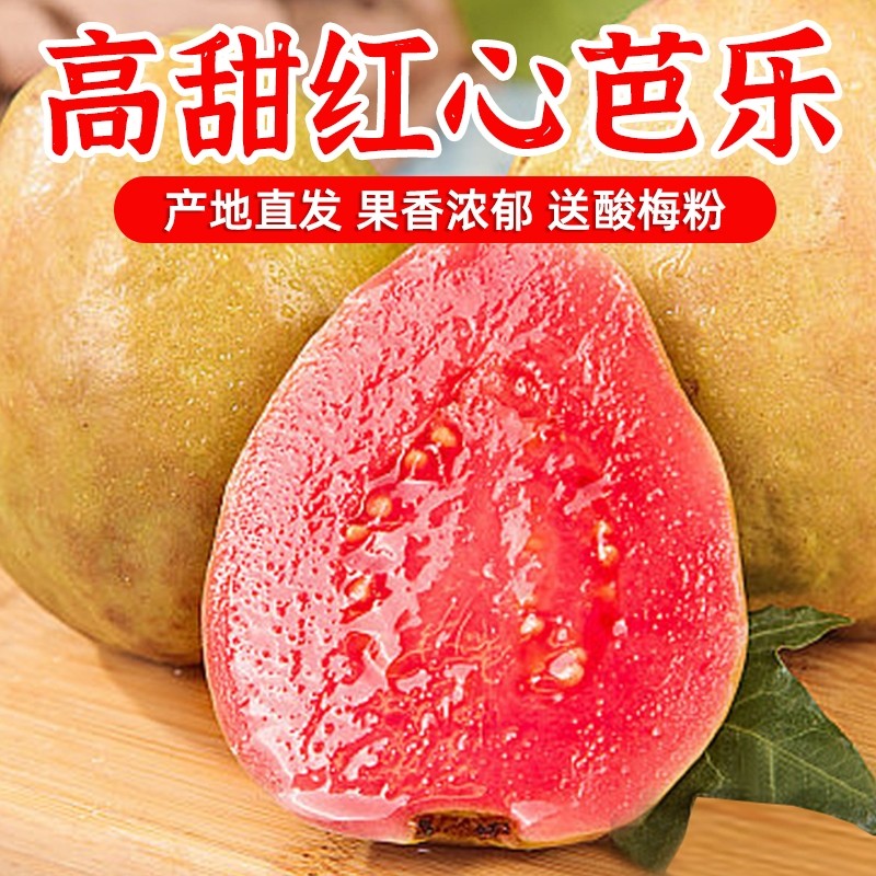 红心芭乐软心水果新鲜包邮整箱低糖泡果汁巴乐胭脂红番石榴软糯