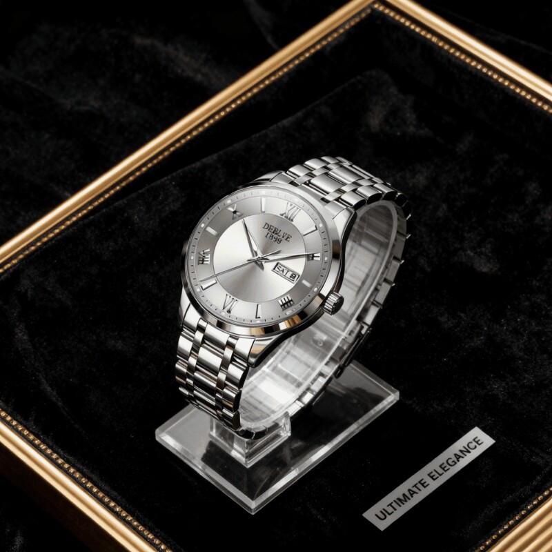 手表男款全自动男表数字双日历防水腕表男机械风全自动防水高级感