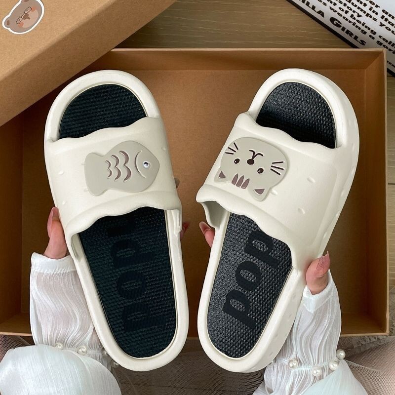 踩屎感拖鞋女夏季外穿厚底防滑防臭居家家用浴室洗澡情侣凉拖鞋男