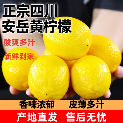 安岳黄柠檬奶茶店榨汁薄皮多汁