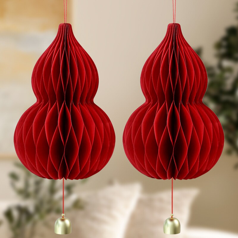 2026新款葫芦挂件春节过新年挂饰壁挂春字灯笼装饰室内气氛蜂窝