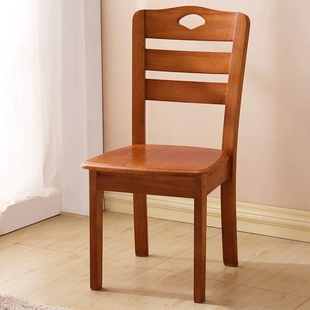 实木中式椅子家用靠背椅简约现代木头凳子休闲餐厅饭店吃饭餐桌椅