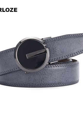 跨境皮带男士腰带自动扣真牛皮单G扣龟裂纹休闲男式裤带可定LOGO