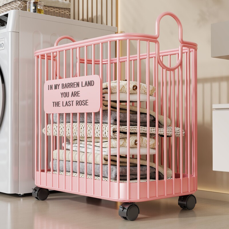 脏衣篓家用脏衣服收纳筐大容量带轮可移动卫生间脏衣篮浴室洗衣篮