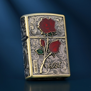 圣诞煤油佐罗打火机ZORRO玫瑰浮雕盔甲防风男女生日礼物礼品夜光