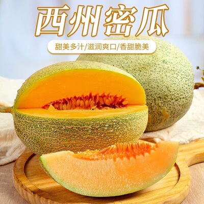 正宗海南哈密瓜新鲜薄皮西州蜜25号蜜瓜整箱应当季大果瓜孕妇可食