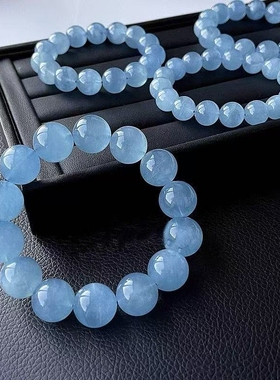 爆款仿天然海蓝宝手链爆款礼物补水奶盐五行女友女生手串三圈手链