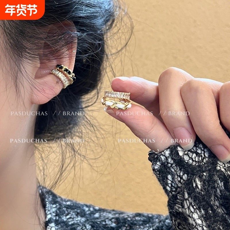 轻奢缠绕双层耳骨夹小众设计感耳夹高级气质小香风无耳洞秋冬耳饰,饰品/流行首饰/时尚饰品新,耳环,淘宝优惠券,粉丝福利购,淘宝优惠卷