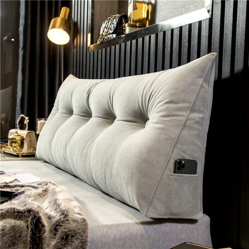 跨境床头三角靠垫床上靠枕大靠背护腰垫背榻榻米软包宿舍卧室可拆
