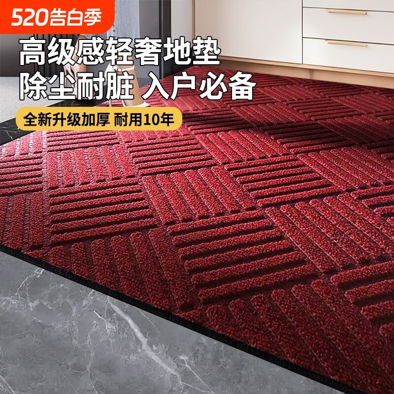 高档入户门口地垫加厚家用防滑门外脚垫耐脏室外进门地毯吸水防水
