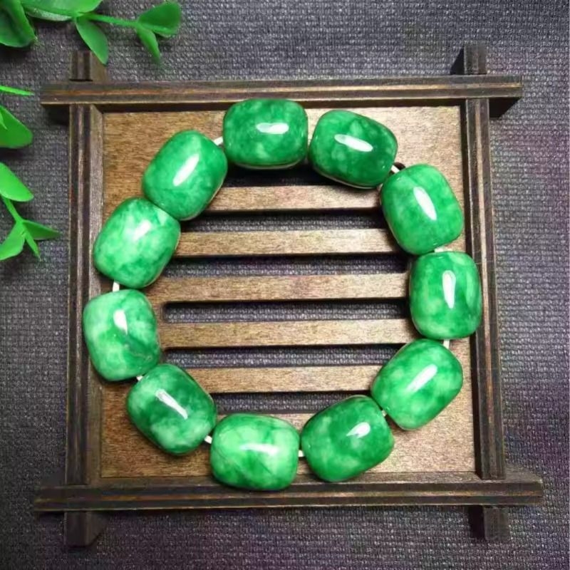 玉髓桶珠手串翡翠路路通
