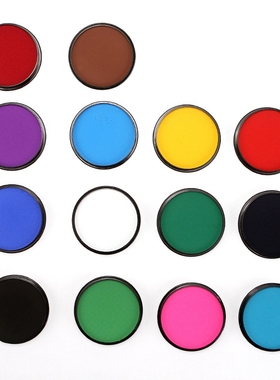 30克水溶性人体彩绘脸部颜料彩绘膏万圣节油彩圣诞脸彩盒子无毒舞台珠光专业