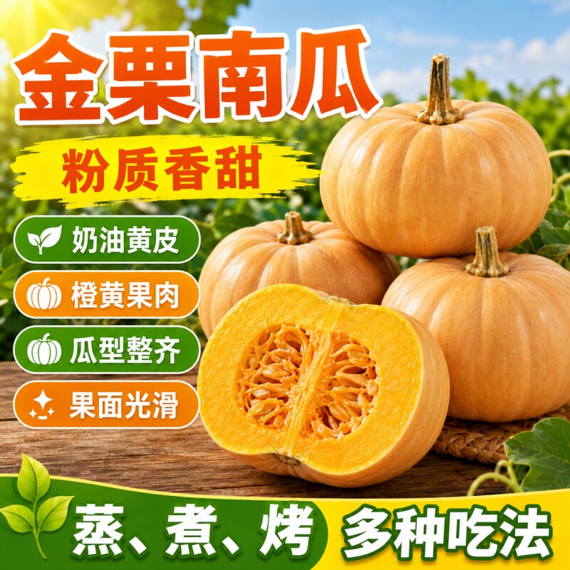 产地直发金栗奶油南瓜日本板栗小南瓜低脂代餐老人小孩爱吃