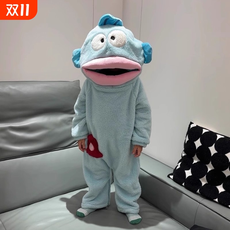 丑鱼睡衣儿童连体秋冬季